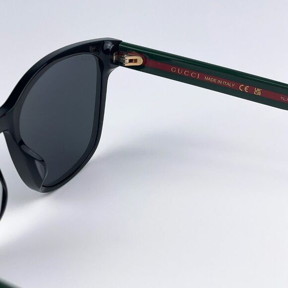 ?Gucci GG0417SK 001 Sunglasses Black Multicolour Grey Oval Unisex main image 4
